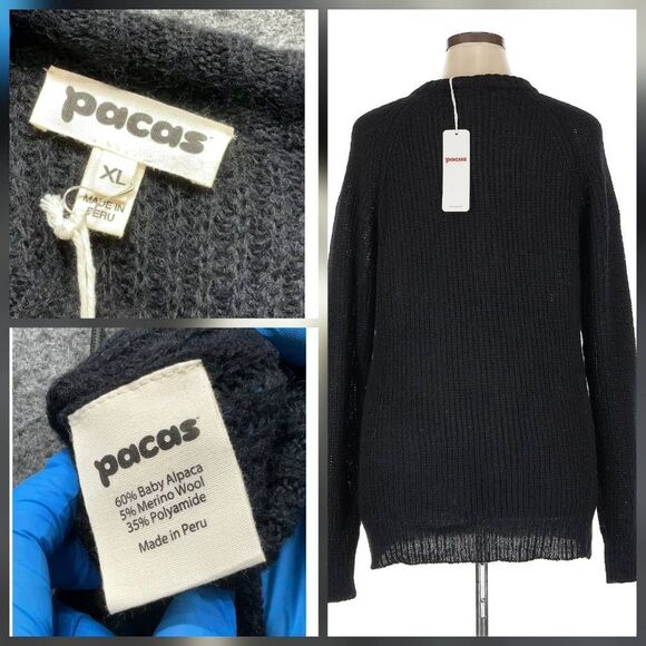Pacas Baby Alpaca Merino Wool Blend Loose Knit Tunic Sweater Sz. XL NWOT - Picture 6 of 7
